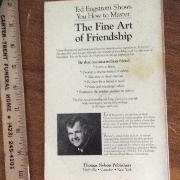 Used Book The Fine Art of Friendship. Engstrom. - Picture 4 of 4